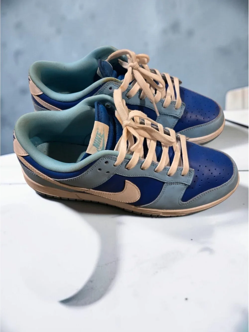 Nike Dunk Low QS Argon DM0121-400 Men's Size 10 Blue White Preowned